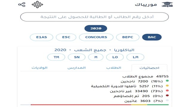 نتائج كونكور 2021 موريتانيا | نتيجة دخول السنة الاولى اعدادية برقم المقعد عبر موقع موريباك وموقع وزارة التهذيب الوطني